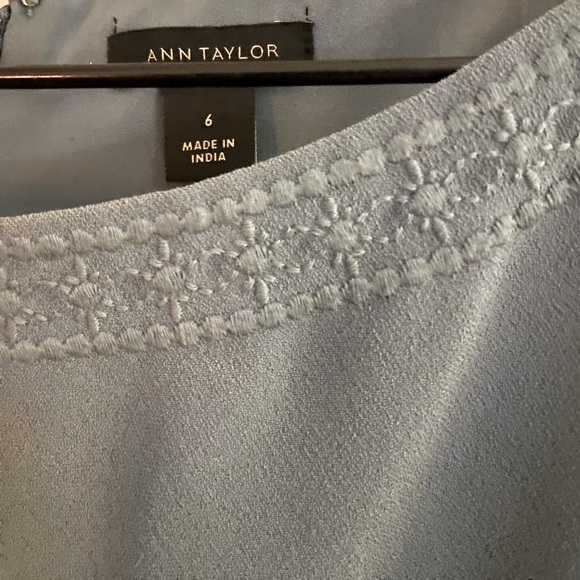 Dusky Blue Ann Taylor Work Dress—Size 6 - Picture 3 of 5